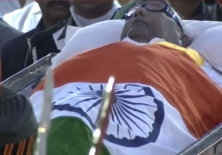 Chennai: M Karunanidhi being laid to rest at Marina beach