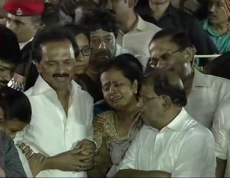 Chennai: M Karunanidhi being laid to rest at Marina beach