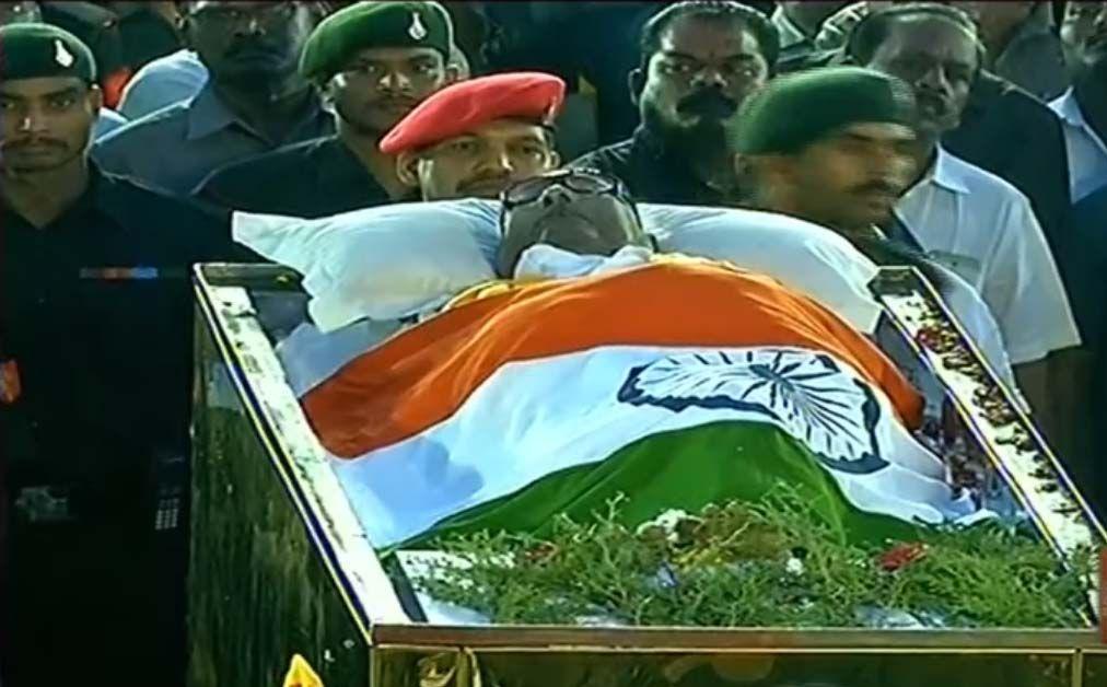 Chennai: M Karunanidhi being laid to rest at Marina beach