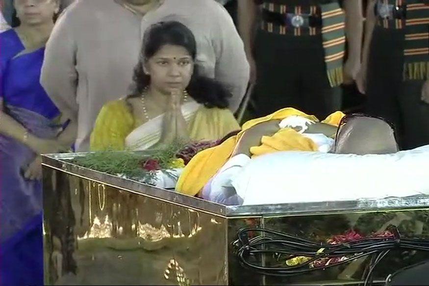 Chennai: M Karunanidhi being laid to rest at Marina beach