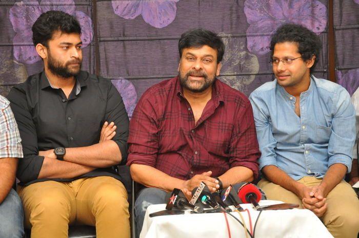 Chiranjeevi Felicitated Tholi Prema Movie Team Photos