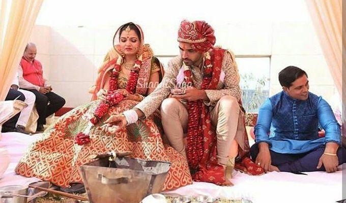 Cricketer Bhuvneshwar Kumar & Nupur Nagar Marriage Photos