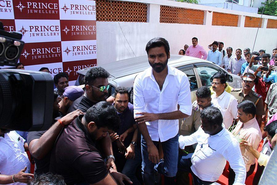 Dhanush inaugurates Prince Jewellery showroom in Coimbatore