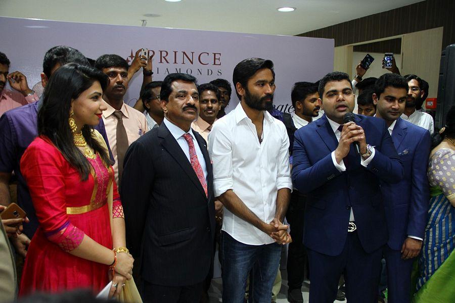 Dhanush inaugurates Prince Jewellery showroom in Coimbatore