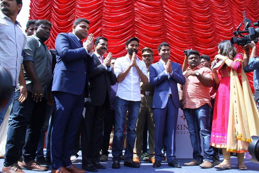 Dhanush inaugurates Prince Jewellery showroom in Coimbatore