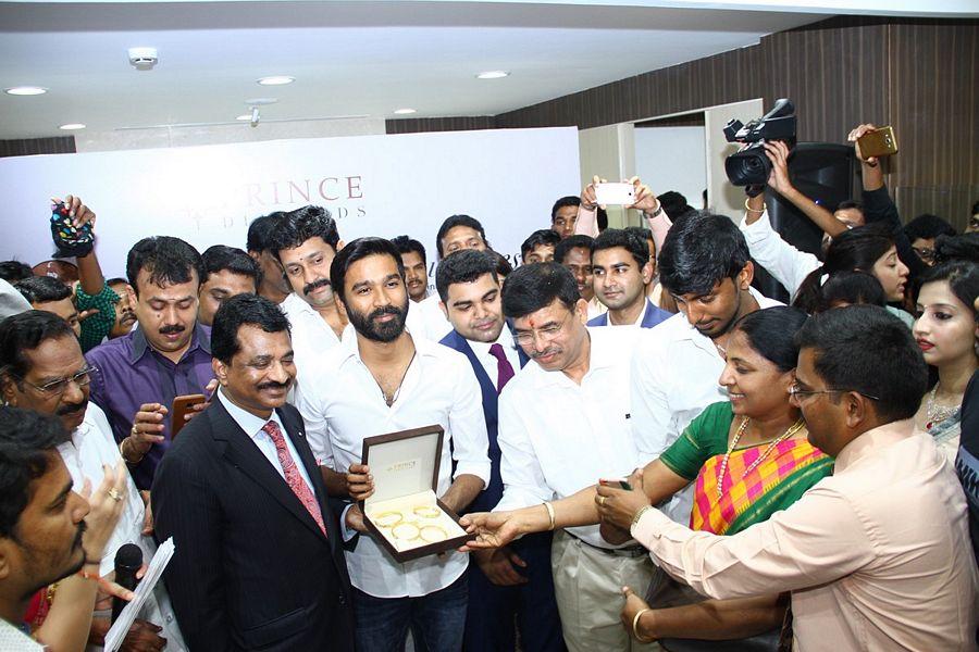 Dhanush inaugurates Prince Jewellery showroom in Coimbatore