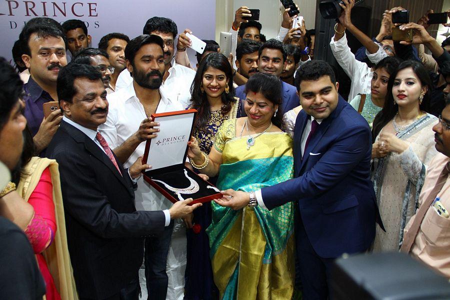 Dhanush inaugurates Prince Jewellery showroom in Coimbatore