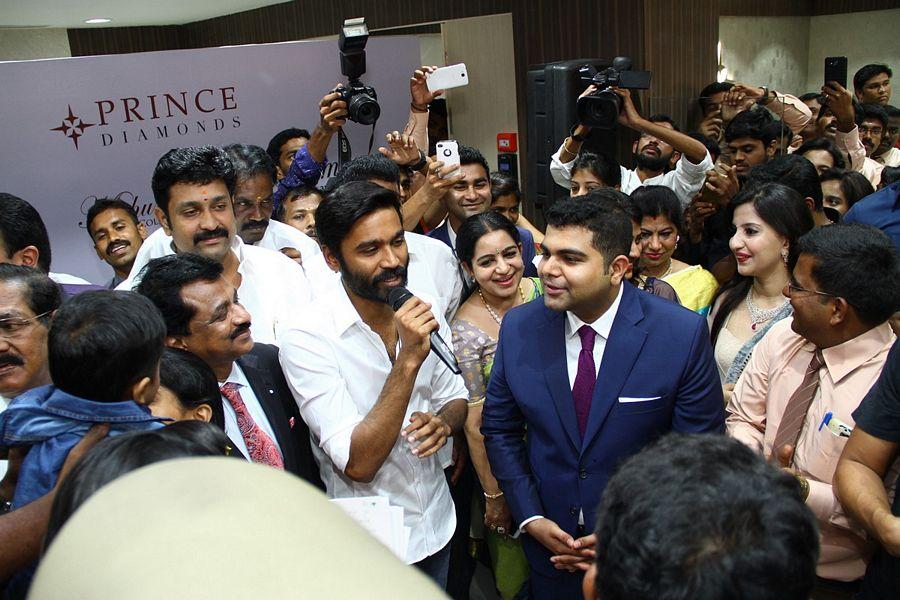 Dhanush inaugurates Prince Jewellery showroom in Coimbatore