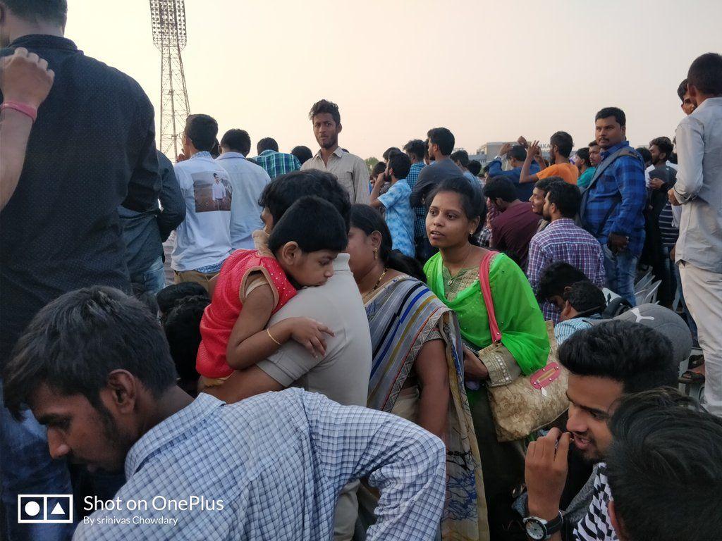 Fans and huge crowds gathered at BharatBahirangaSabha LIVE Photos