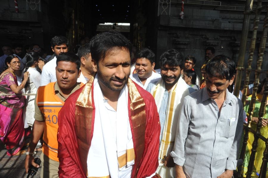 Gautham Nanda Movie Team at Tirumala Photos