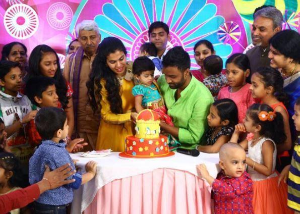 Hemachandra & Sravana Bhargavi Daughter 1st Birthday Celebrations Photos