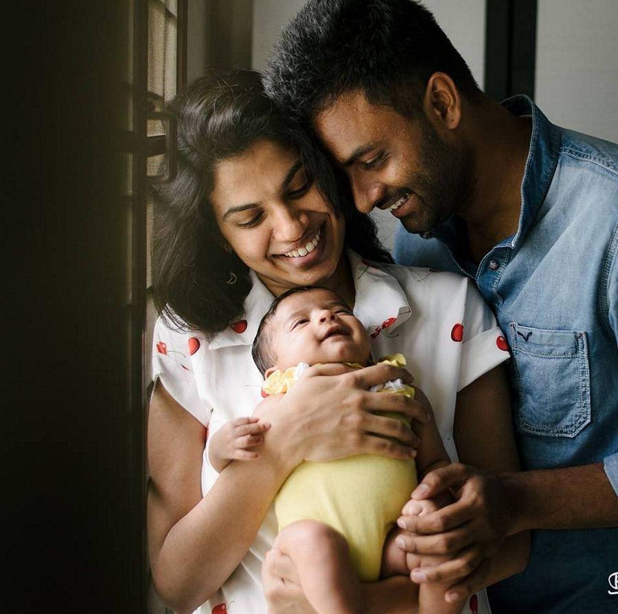 Hemachandra & Sravana Bhargavi Daughter Cradle Ceremony Photos
