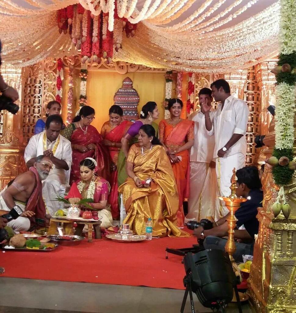 Hero Vishal Sister Aishwarya Marriage Exclusive Photos