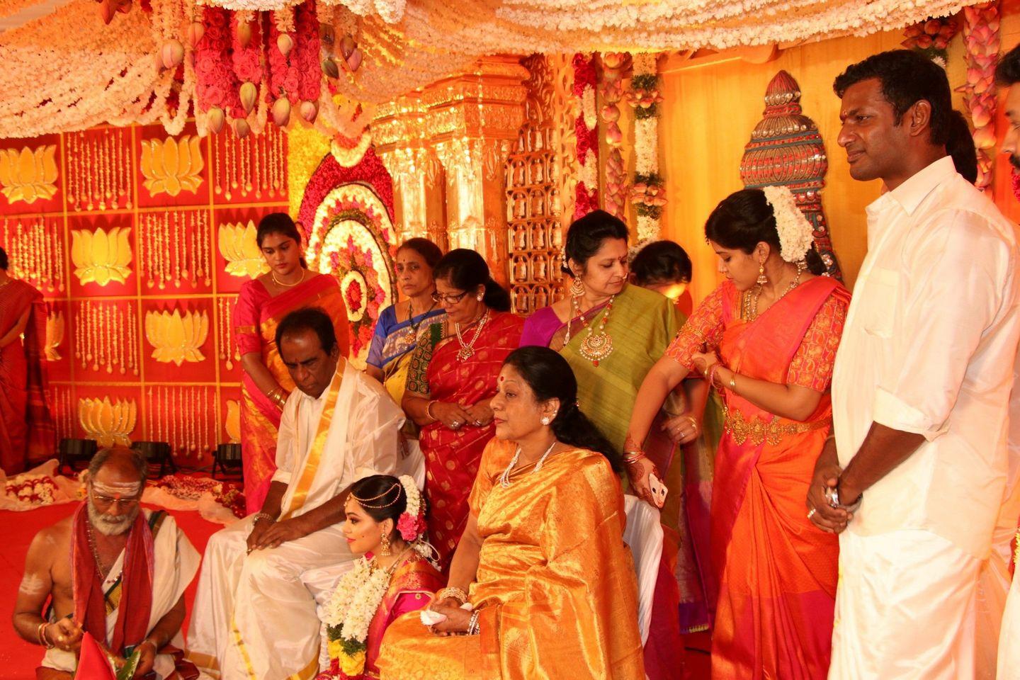 Hero Vishal Sister Aishwarya Marriage Exclusive Photos