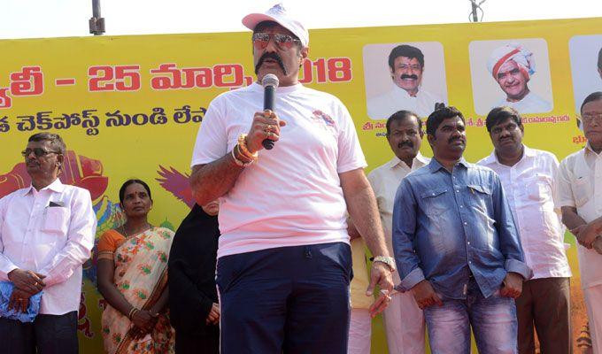 Hindupur MLA Nandamuri Balakrishna participates in a cycle rally Photos