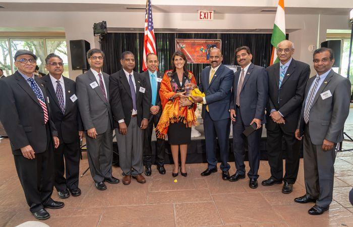IAFC felicitates Ambassador Nikki Haley in Dallas