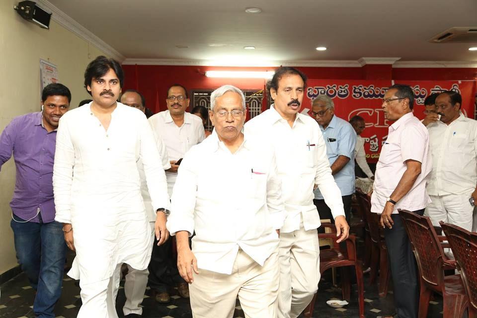 JanaSenaParty Chief Pawan Kalyan Meeting with CPI & CPM Leaders
