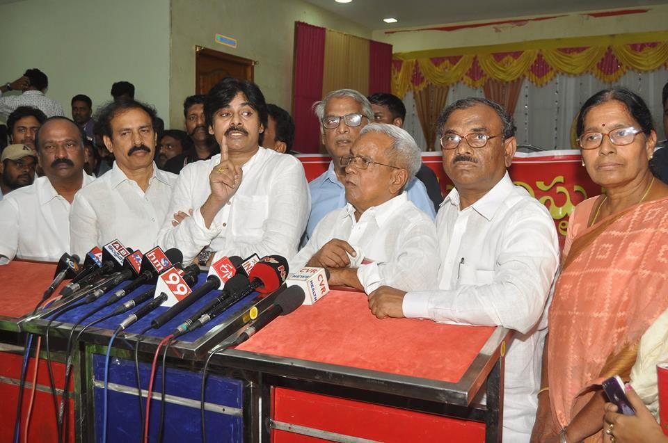 JanaSenaParty Chief Pawan Kalyan Meeting with CPI & CPM Leaders