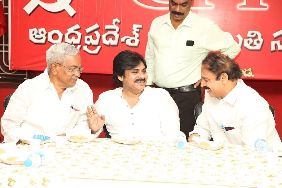 JanaSenaParty Chief Pawan Kalyan Meeting with CPI & CPM Leaders