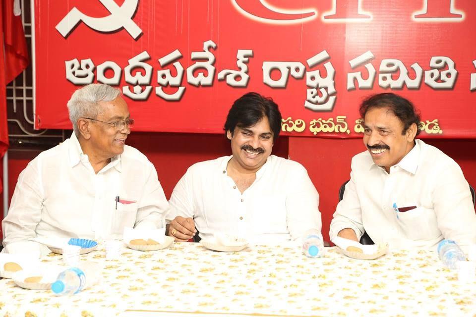 JanaSenaParty Chief Pawan Kalyan Meeting with CPI & CPM Leaders