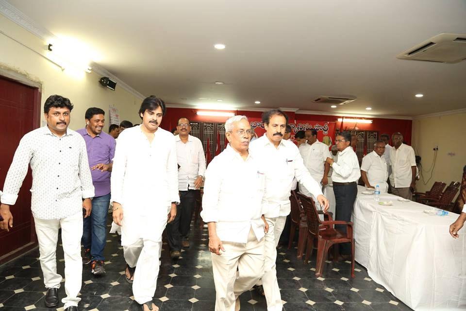 JanaSenaParty Chief Pawan Kalyan Meeting with CPI & CPM Leaders