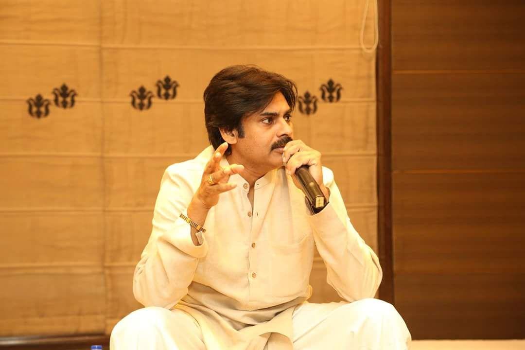 JanaSenaParty Chief Pawan Kalyan interaction with NRIs in Vijayawada
