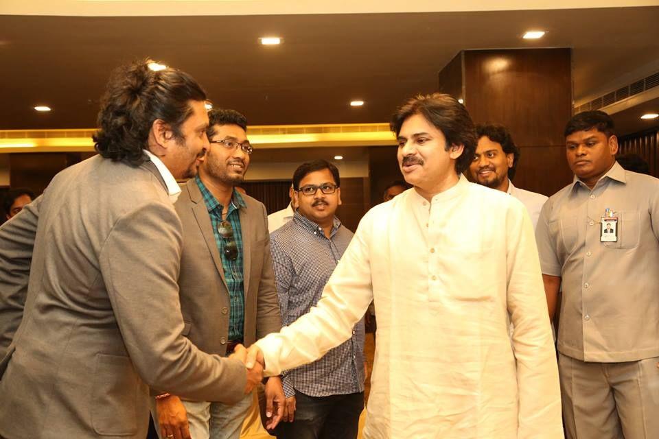 JanaSenaParty Chief Pawan Kalyan interaction with NRIs in Vijayawada