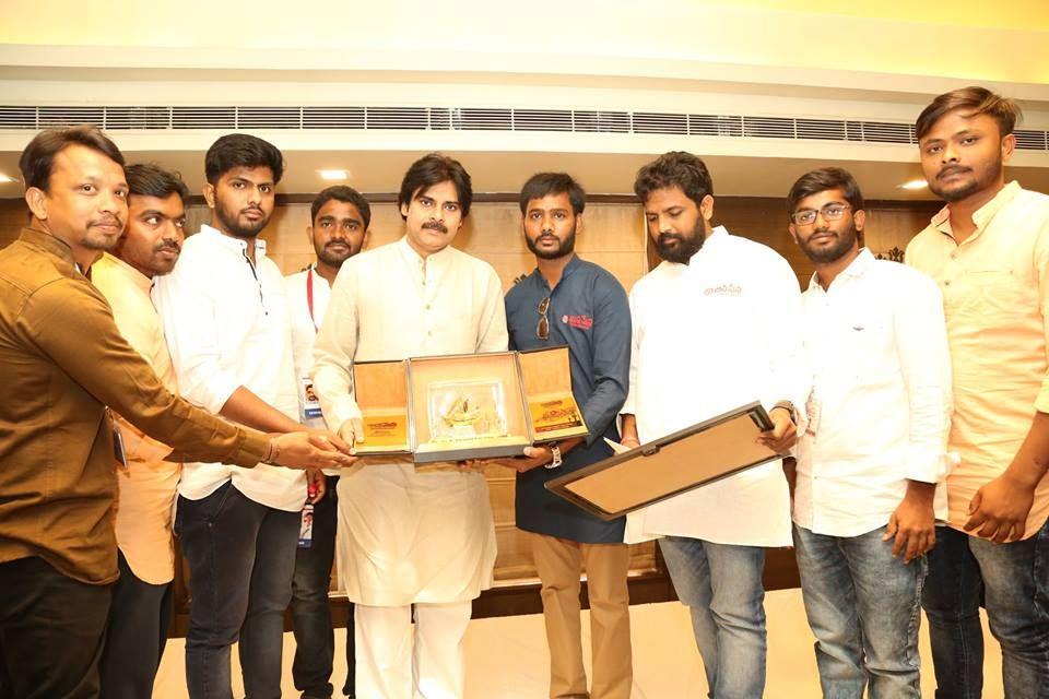 JanaSenaParty Chief Pawan Kalyan interaction with NRIs in Vijayawada