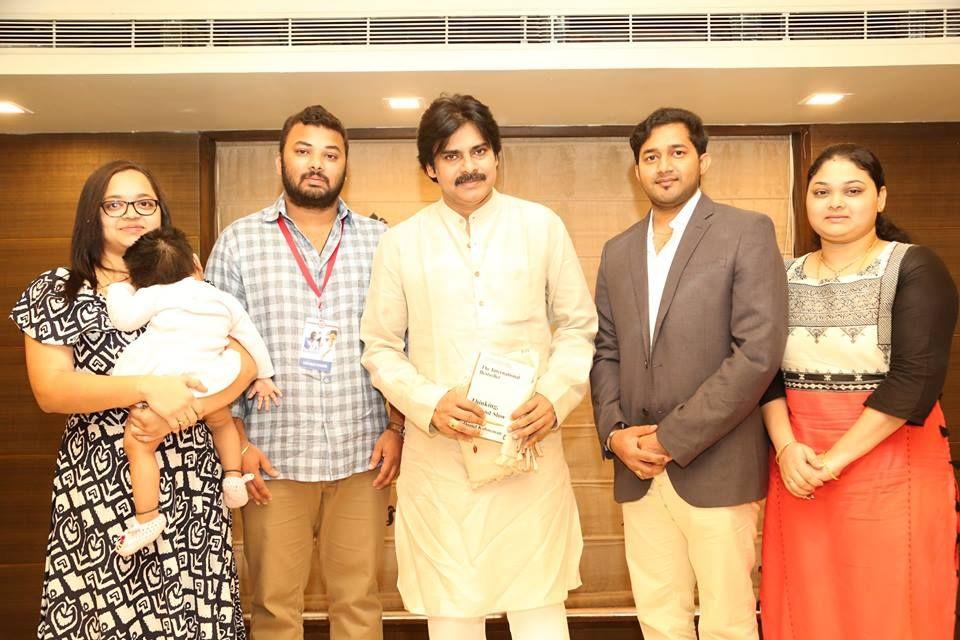 JanaSenaParty Chief Pawan Kalyan interaction with NRIs in Vijayawada
