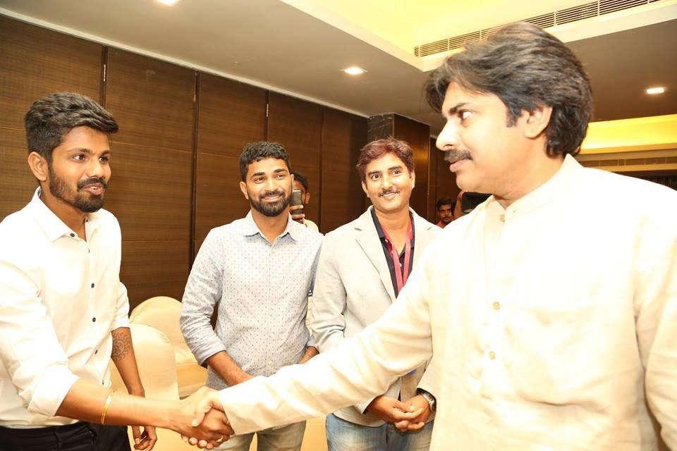 JanaSenaParty Chief Pawan Kalyan interaction with NRIs in Vijayawada