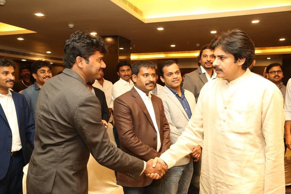 JanaSenaParty Chief Pawan Kalyan interaction with NRIs in Vijayawada