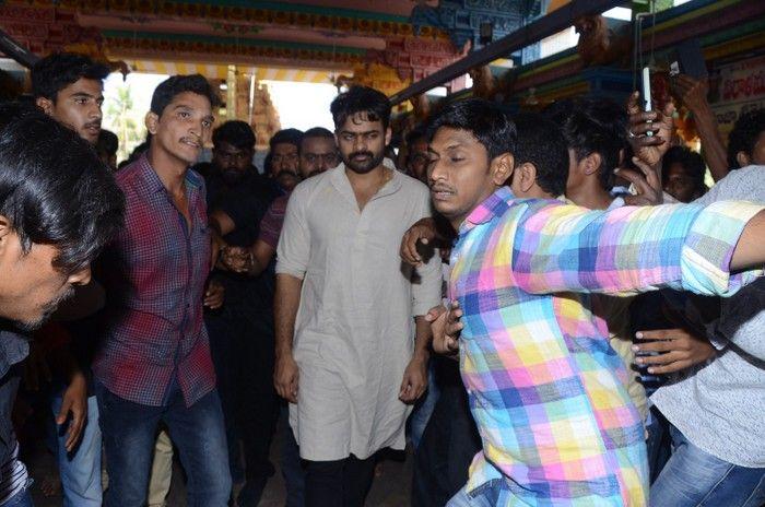 Jawaan Movie Team at Maddi Anjaneya Swamy Temple Photos