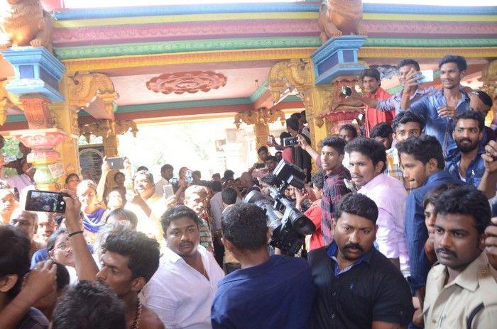 Jawaan Movie Team at Maddi Anjaneya Swamy Temple Photos