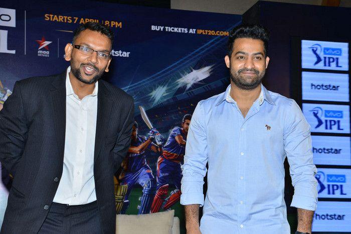 Jr NTR at VIVO IPL 2018 Press Meet Photos