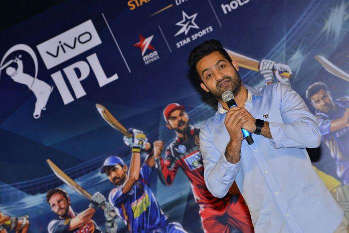 Jr NTR at VIVO IPL 2018 Press Meet Photos