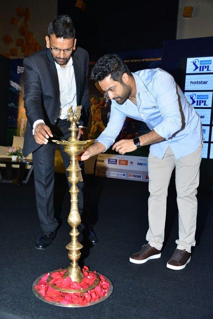 Jr NTR at VIVO IPL 2018 Press Meet Photos