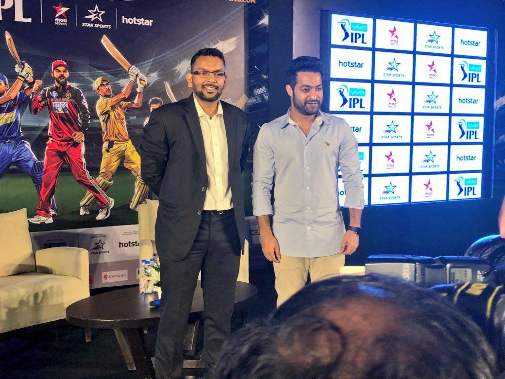 Jr NTR at VIVO IPL 2018 Press Meet Photos