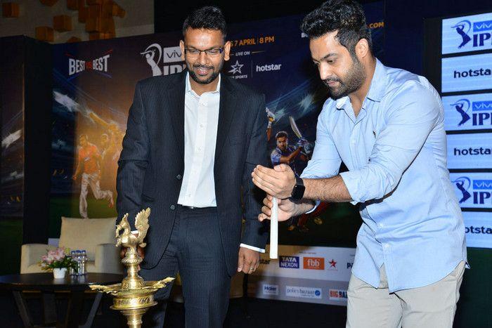 Jr NTR at VIVO IPL 2018 Press Meet Photos