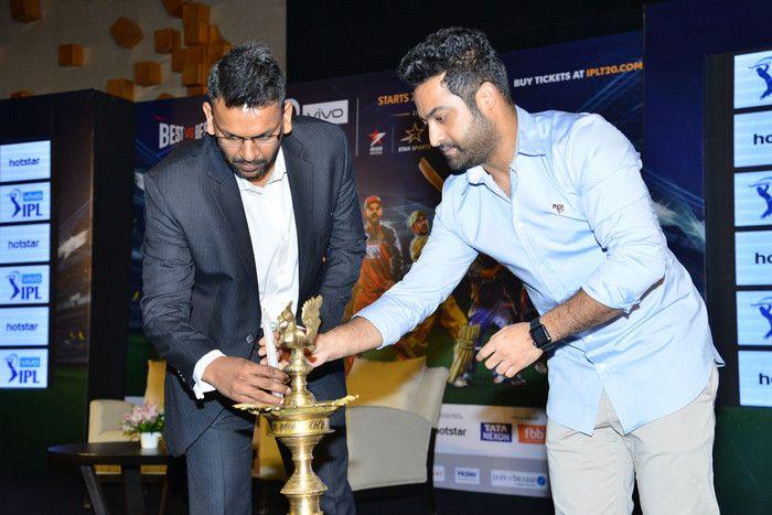 Jr NTR at VIVO IPL 2018 Press Meet Photos