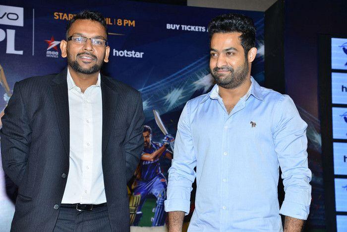 Jr NTR at VIVO IPL 2018 Press Meet Photos