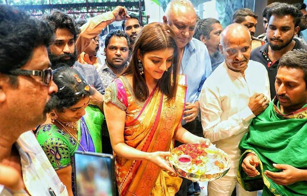 Kajal Aggarwal at LLK Mall inauguration Tirupati