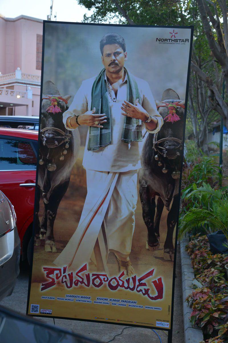 Katamarayudu Hoarding Photos at Pre Release Function
