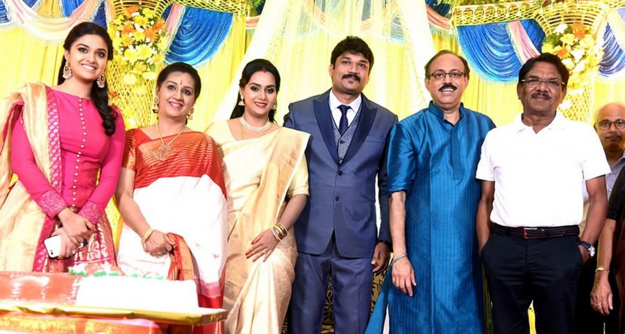 Keerthy Suresh Sister Revathy Wedding Reception Photos