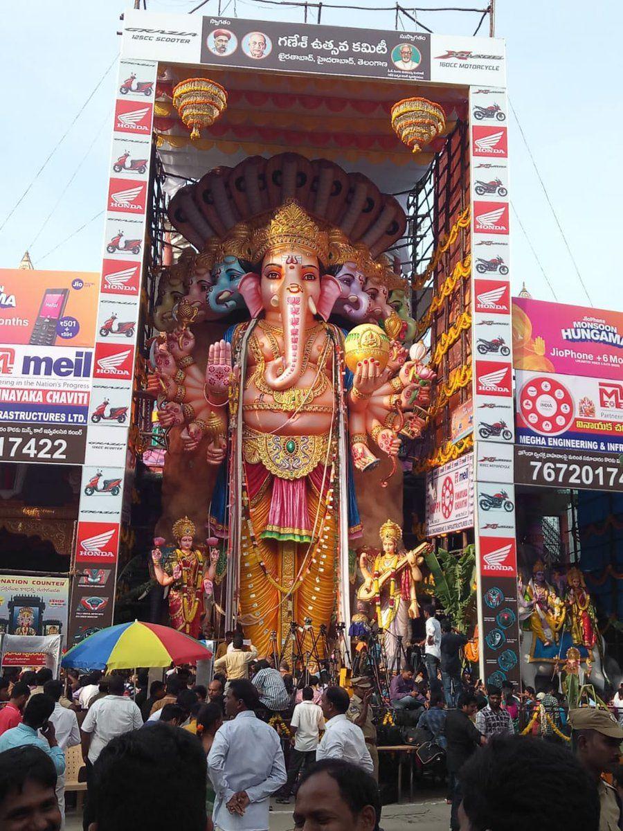 Khairatabad Ganesh Idol 2018!!