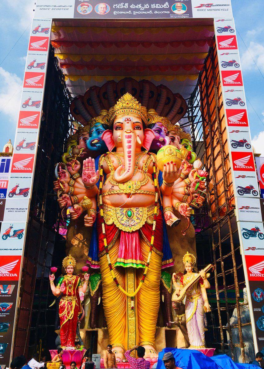 Khairatabad Ganesh Idol 2018!!