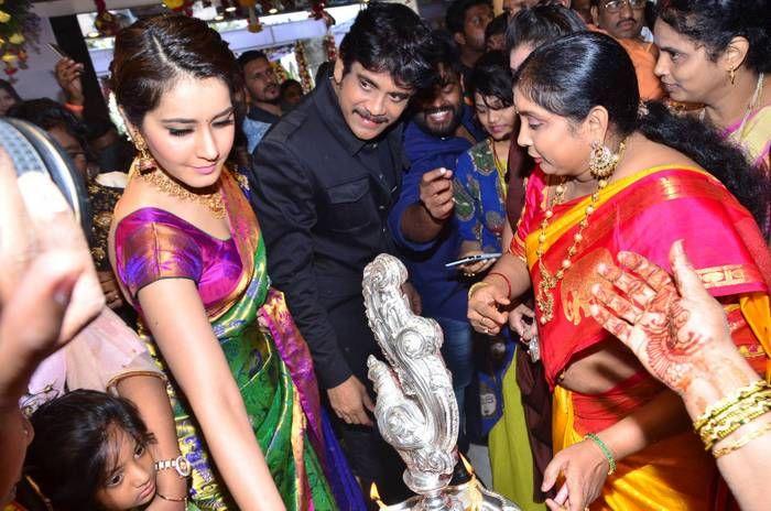 King Nagarjuna, RaashiKhanna & Pragya Launches South India Shopping Mall