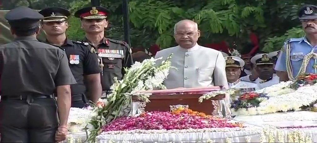 Last rites ceremony of former PM Atal Bihari Vajpayee at Smriti Sthal