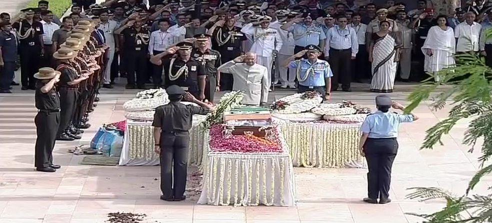 Last rites ceremony of former PM Atal Bihari Vajpayee at Smriti Sthal