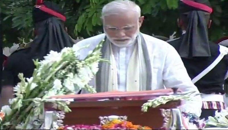 Last rites ceremony of former PM Atal Bihari Vajpayee at Smriti Sthal