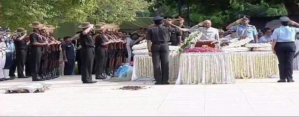 Last rites ceremony of former PM Atal Bihari Vajpayee at Smriti Sthal